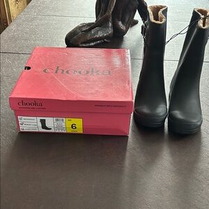 Chooka Black Women's Winter Boots-Size 6-waterproof-plush lining